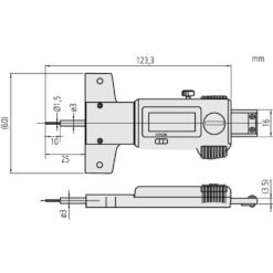 Thước cặp đo sâu điện tử 0-25mm, 0,01mm Mitutoyo 571-100-20 14 thuoc cap do sau dien tu inch metric 0 1 0 0005 0 01mm mitutoyo 571 200 20 4