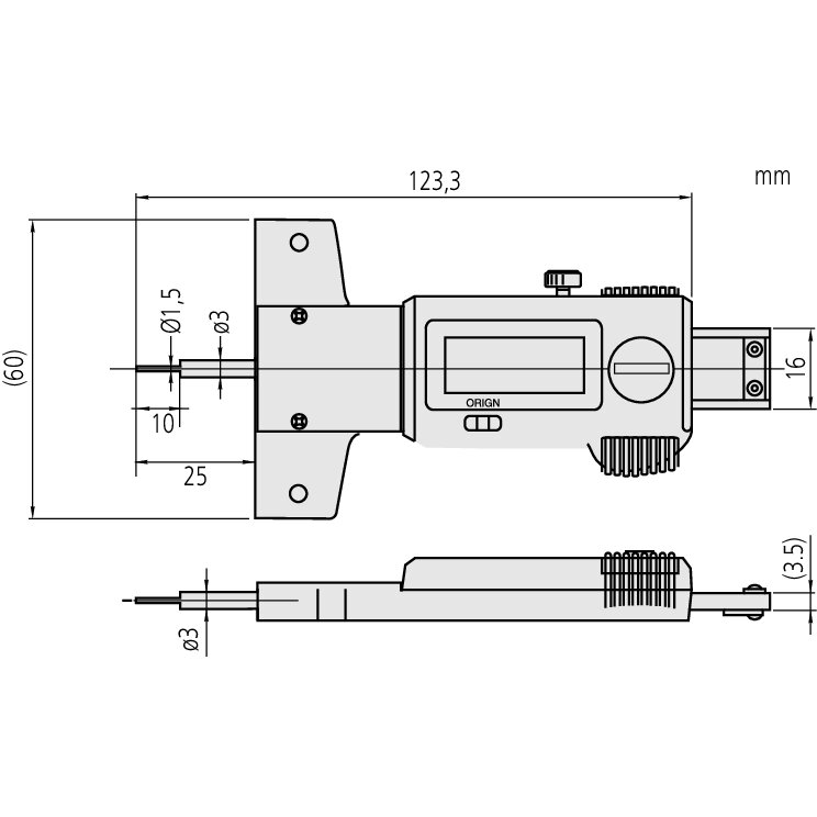 Thước cặp đo sâu điện tử Inch/Metric, 0-1", 0,0005"/0,01mm Mitutoyo 571-200-20 10 Thước cặp đo sâu điện tử Inch/Metric, 0-1", 0,0005"/0,01mm Mitutoyo 571-200-20 - Ảnh 5