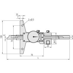 thuoc cap do sau dong ho 0 300mm 0 05mm mitutoyo 527 303 50 4