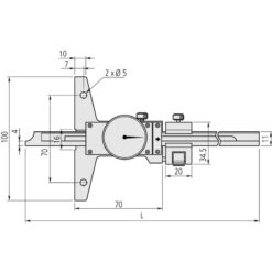 Thước cặp đo sâu đồng hồ 0-200mm, 0,05mm Mitutoyo 527-302-50 14 thuoc cap do sau dong ho 0 300mm 0 05mm mitutoyo 527 303 50 4