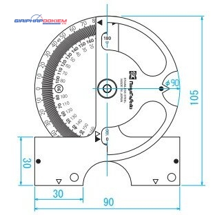 Thước đo góc Niigata Seiki AP-130 5 Thước đo góc Niigata Seiki AP-130 - Ảnh 2