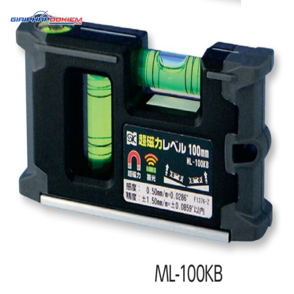 Thước thủy Mini màu đen có từ Niigata Seiki ML-150KB 2 Thước thủy Mini màu đen có từ Niigata Seiki ML-150KB