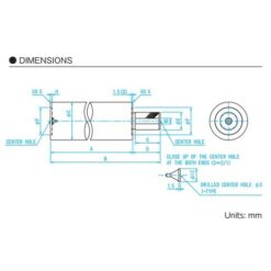 Trục vuông chuẩn dài 100mm Niigata Seiki CS-F100 8 truc vuong chuan dai 200mm niigata seiki cs f200 2