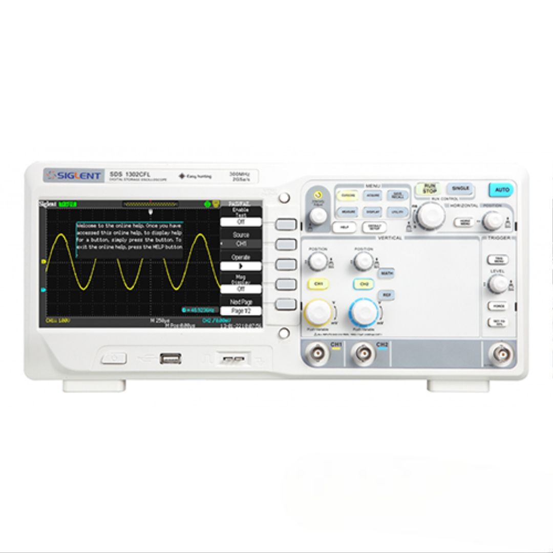 Máy hiện sóng, Oscilloscope Siglent SDS1102CFL, 100 MHz, 2 CH 2 Máy hiện sóng, Oscilloscope Siglent SDS1102CFL