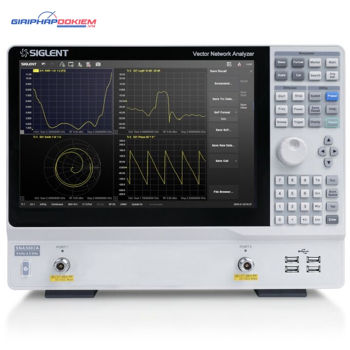 Máy phân tích mạng vector Siglent SNA5022A 100 kHz~13.5GHz 6 Máy phân tích mạng vector Siglent SNA5022A