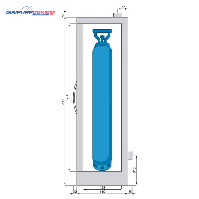 Tủ cao an toàn chống cháy 2 cửa Ecosafe 7635BG 5 Tủ cao an toàn chống cháy 2 cửa Ecosafe 7635BG - Ảnh 2
