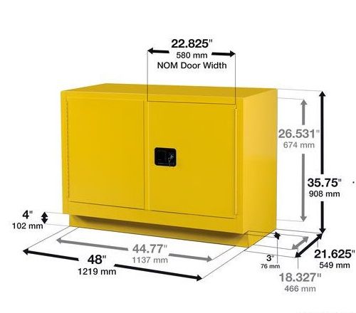 Tủ an toàn 2 cửa cho sản phẩm dễ cháy Ecosafe MB18 6 Tủ an toàn 2 cửa cho sản phẩm dễ cháy Ecosafe MB18 - Ảnh 3