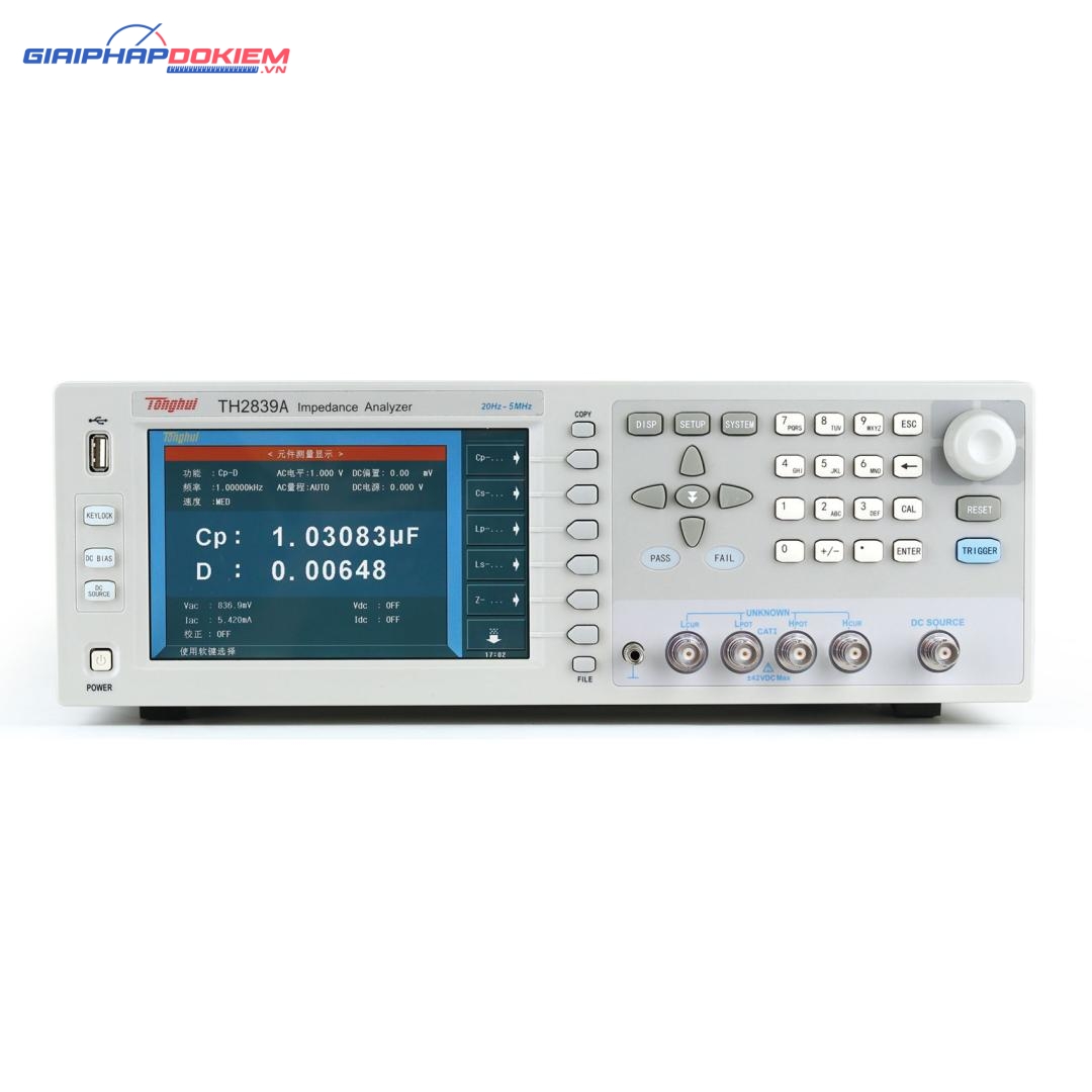 Máy đo trở kháng linh kiện TongHui TH2839A 5MHz 4 Máy đo trở kháng linh kiện TongHui TH2839A 5MHz