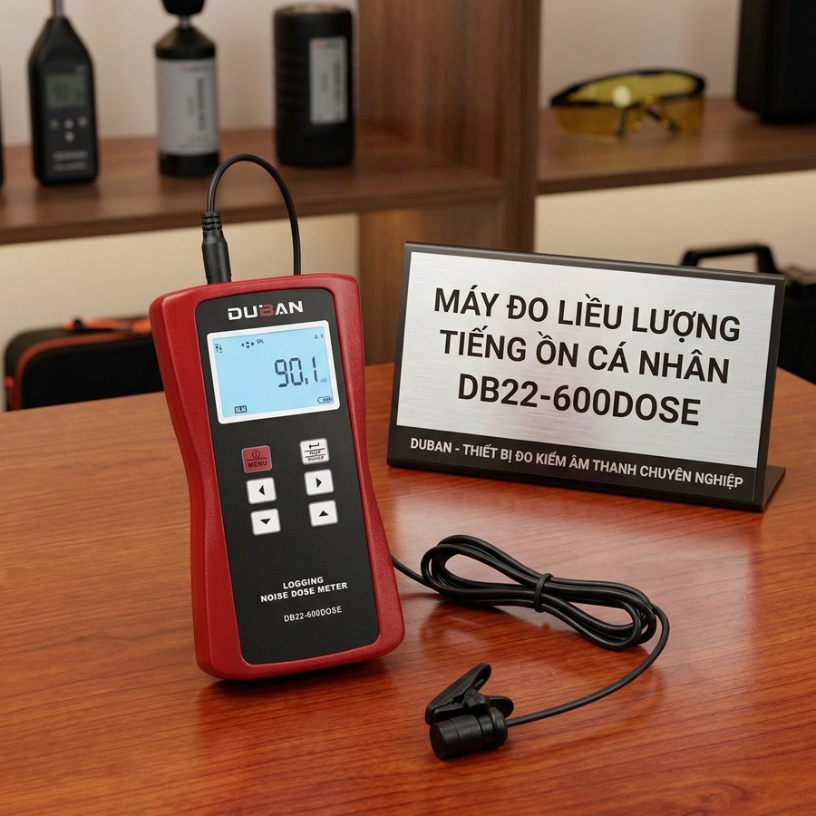 Máy Đo Liều Lượng Tiếng Ồn Cá Nhân DUBAN DB22-600DOS 6 may do lieu luong tieng on ca nhan db22 600dos gemini generated image 85rwhx85rwhx85rw