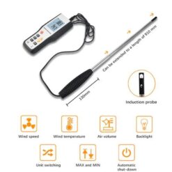 Máy đo tốc độ gió – nhiệt độ Hti HT-9829 (Anemometer, 4 chế độ đo, LCD lớn) 10 auto draft 92 ssgi