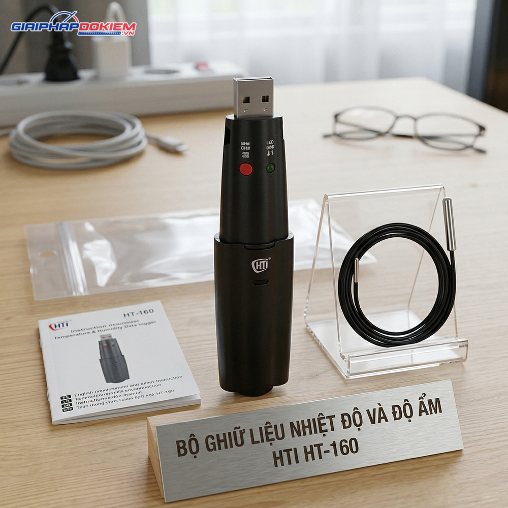 Bộ Ghi Dữ Liệu Nhiệt Độ Và Độ Ẩm HTI HT-160 5 Bộ Ghi Dữ Liệu Nhiệt Độ Và Độ Ẩm HTI HT-160 - Ảnh 2