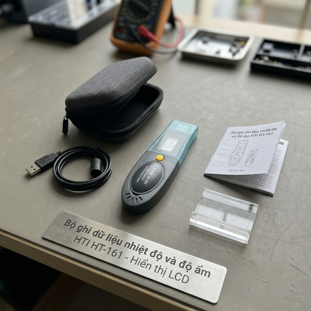Bộ Ghi Dữ Liệu Nhiệt Độ Và Độ Ẩm Với Màn Hình LCD HTI HT-161 5 Bộ Ghi Dữ Liệu Nhiệt Độ Và Độ Ẩm Với Màn Hình LCD HTI HT-161 - Ảnh 2