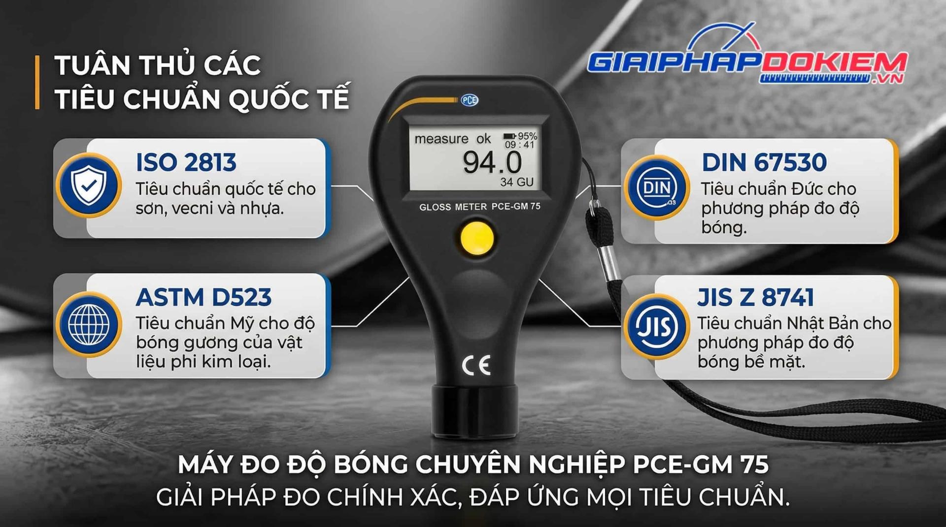 Tiêu chuẩn đo độ bóng quốc tế của máy đo độ bóng