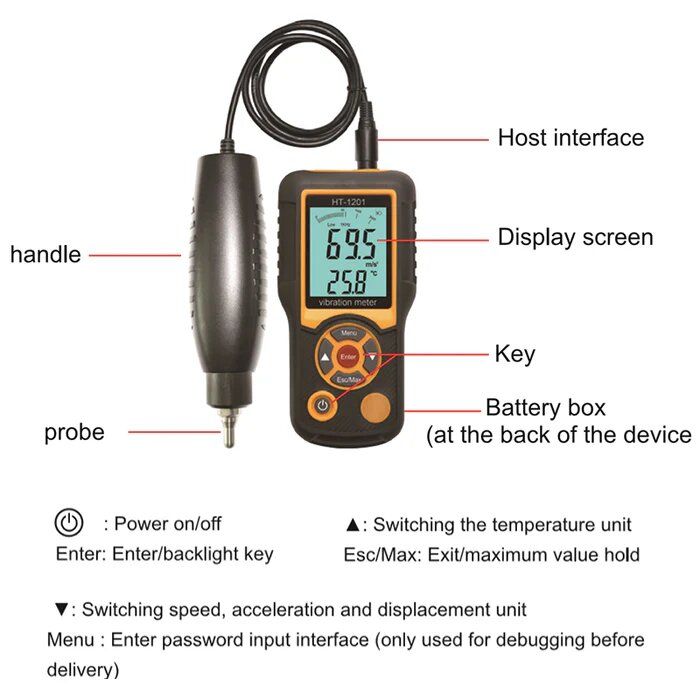 Máy Đo Độ Rung HTI HT-1201 7 Máy Đo Độ Rung HTI HT-1201 - Ảnh 4