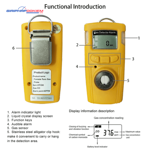 Máy Đo Khí Carbon Monoxide (CO) HTI HT-530 7 Máy Đo Khí Carbon Monoxide (CO) HTI HT-530 - Ảnh 4
