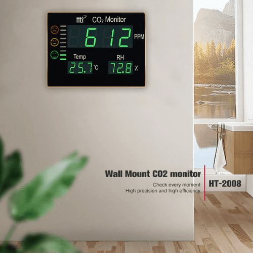 Máy Đo Khí Co2 Treo Tường HTI HT-2008 9 Máy Đo Khí Co2 Treo Tường HTI HT-2008 - Ảnh 5