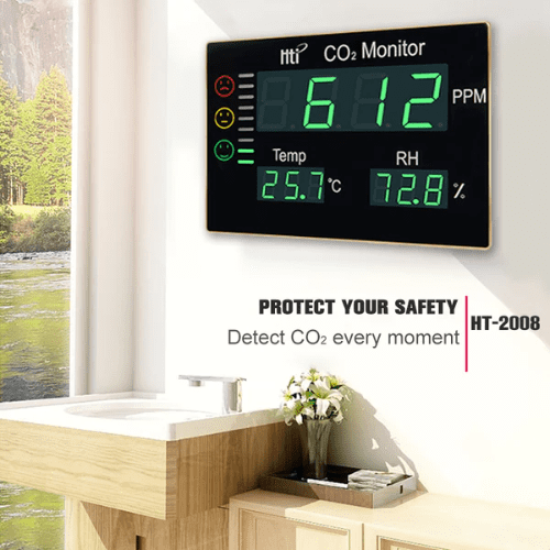 Máy Đo Khí Co2 Treo Tường HTI HT-2008 8 Máy Đo Khí Co2 Treo Tường HTI HT-2008 - Ảnh 4