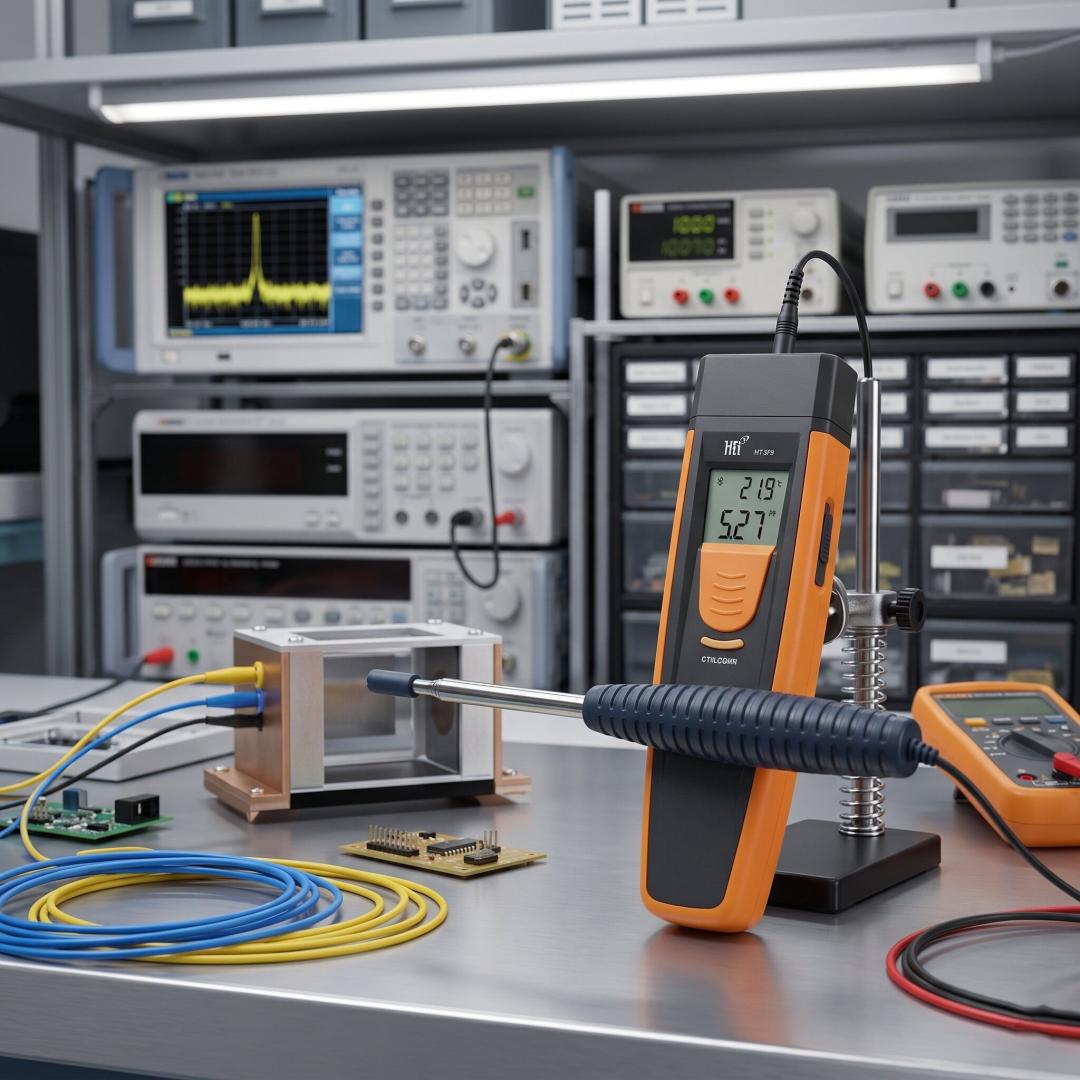 Máy đo nhiệt độ Bluetooth CFM / CMM HTI HT-833 5 Máy đo nhiệt độ Bluetooth CFM / CMM HTI HT-833 - Ảnh 3