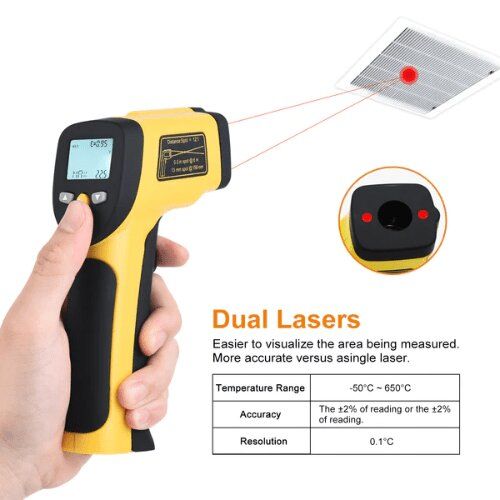 Máy đo nhiệt độ hồng ngoại bằng tia laser kép HTI HT-817/818/819 7 Máy đo nhiệt độ hồng ngoại bằng tia laser kép HTI HT-817/818/819 - Ảnh 5