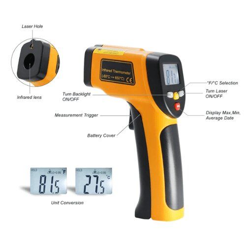 Máy đo nhiệt độ hồng ngoại HTI HT-812/816 8 Máy đo nhiệt độ hồng ngoại HTI HT-812/816 - Ảnh 6