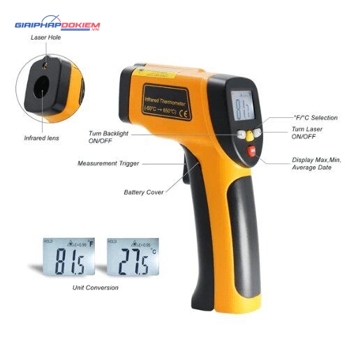 Máy đo nhiệt độ hồng ngoại HTI HT-812/816 8 Máy đo nhiệt độ hồng ngoại HTI HT-812/816 - Ảnh 6