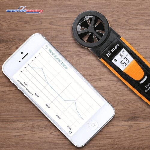 Máy đo tốc độ gió Bluetooth HTI HT-807 6 Máy đo tốc độ gió Bluetooth HTI HT-807 - Ảnh 4