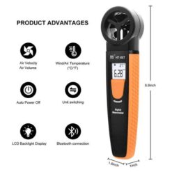 Máy đo tốc độ gió Bluetooth HTI HT-807 20 may do toc do gio bluetooth hti ht 807 118 pcii
