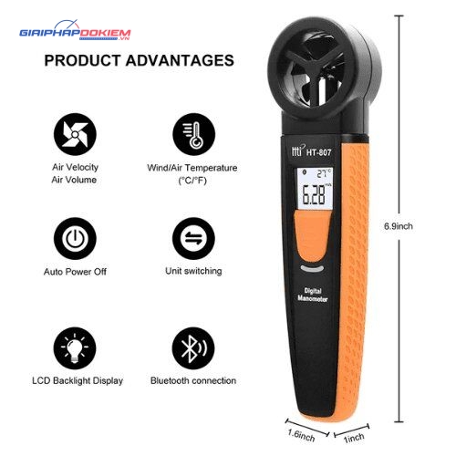 Máy đo tốc độ gió Bluetooth HTI HT-807 10 Máy đo tốc độ gió Bluetooth HTI HT-807 - Ảnh 8