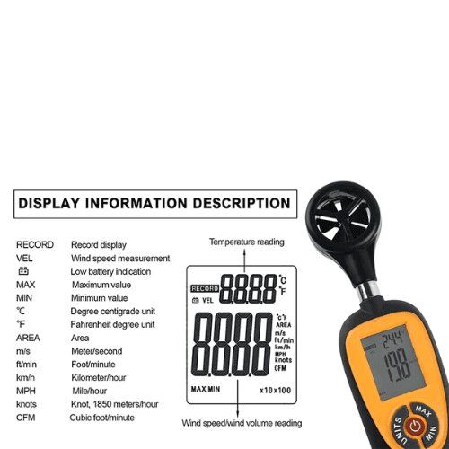 Máy đo tốc độ gió kỹ thuật số HTI HT-91 8 Máy đo tốc độ gió kỹ thuật số HTI HT-91 - Ảnh 5
