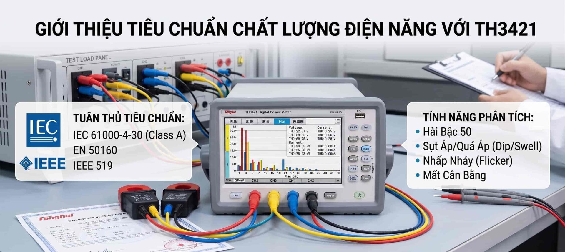Tiêu chuẩn quốc tế trong kiểm tra và phân tích chất lượng điện năng