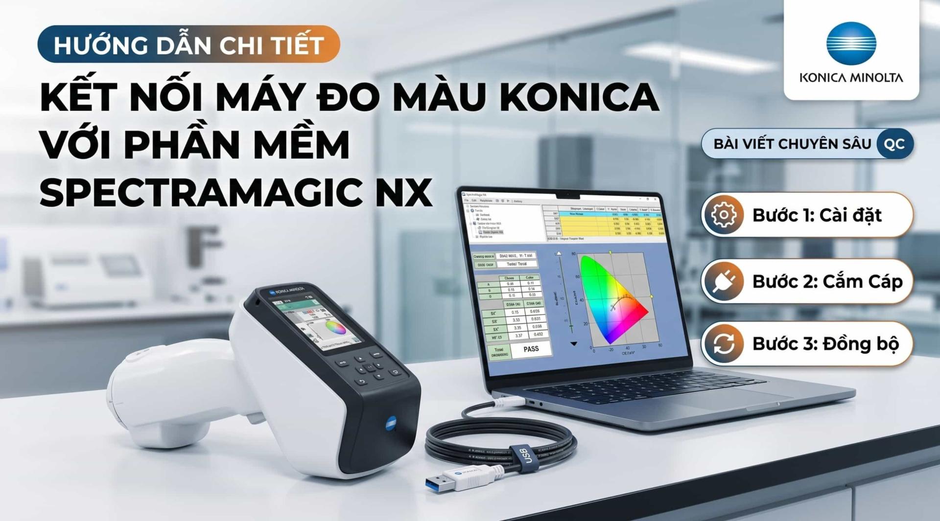 Máy Đo Màu KONICA Kết Nối Phần Mềm Quản Lý Dữ Liệu Hiệu Quả 33 Máy đo màu KONICA kết nối phần mềm