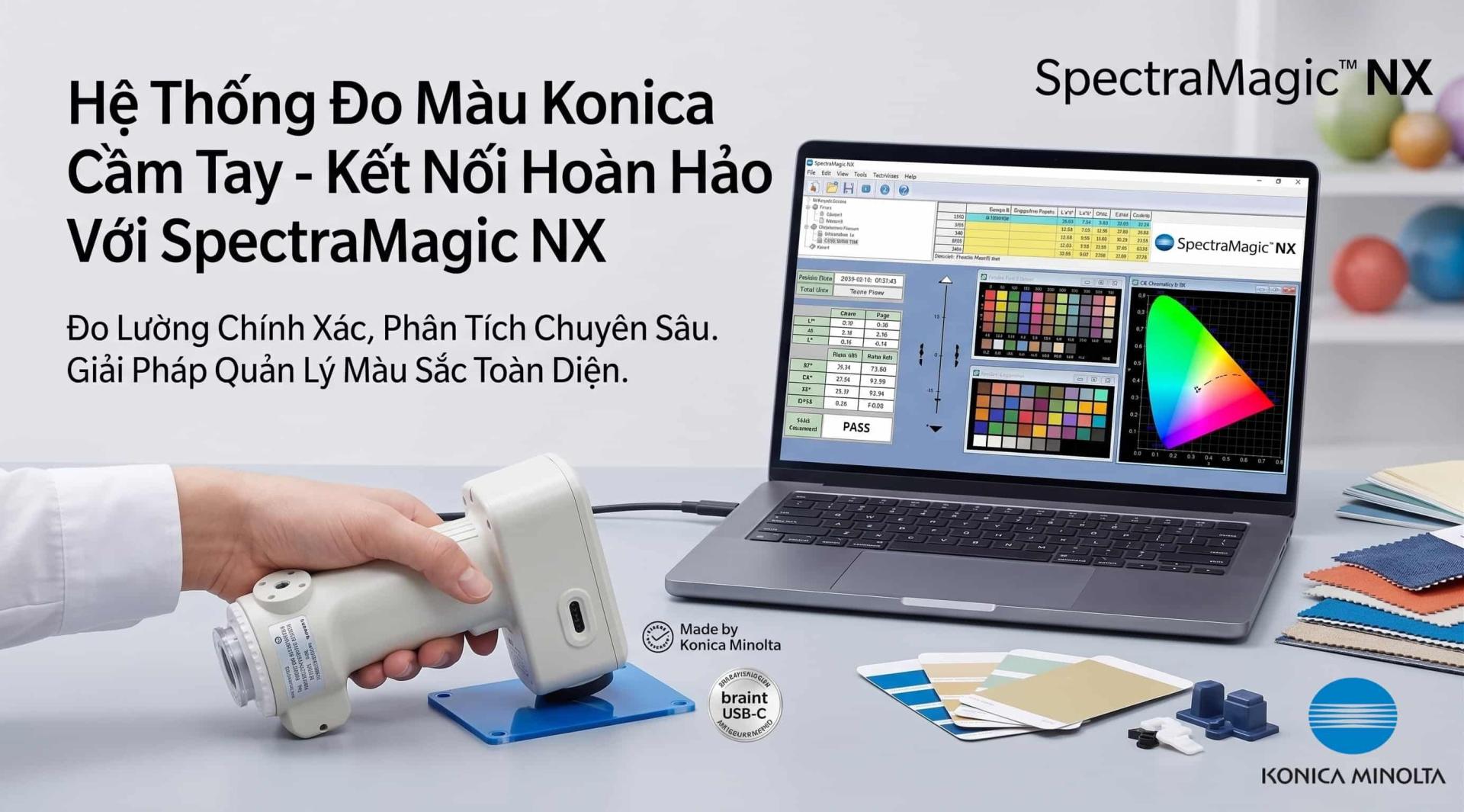 Máy Đo Màu KONICA Kết Nối Phần Mềm Quản Lý Dữ Liệu Hiệu Quả 19 Máy đo màu KONICA kết nối phần mềm