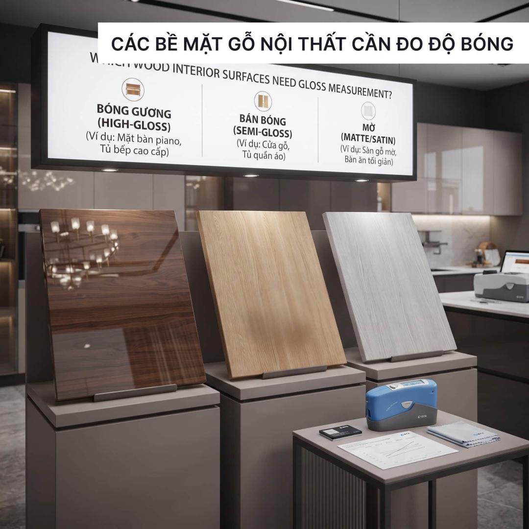 Đo Độ Bóng Gỗ Nội Thất BYK: Quy Trình, Góc Đo Và Cách Chọn Máy 7 Đo độ bóng gỗ nội thất BYK