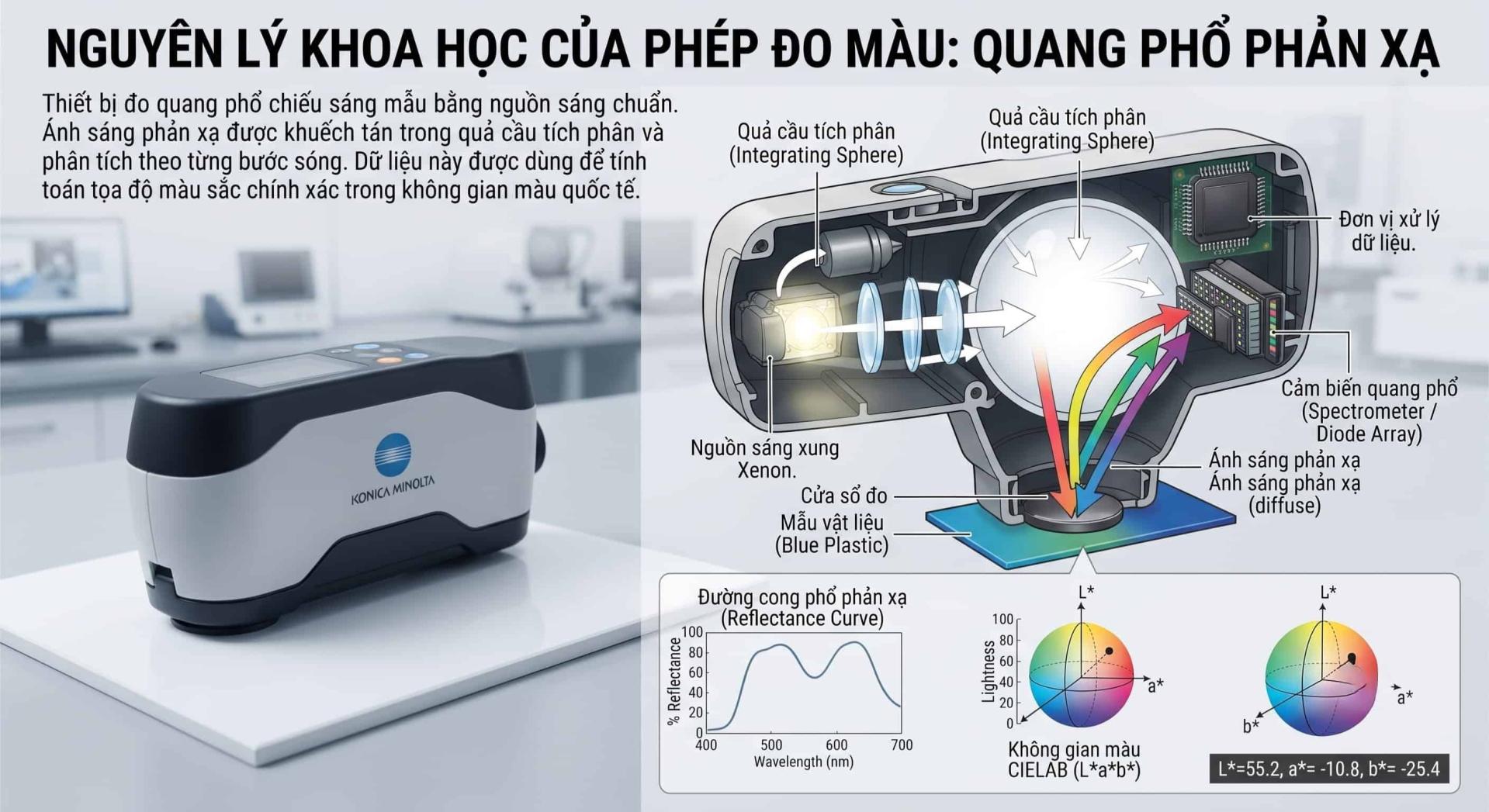Phương Pháp Đo Màu Vật Liệu: Quy Trình, Thiết Bị Và Cách Lựa Chọn 7 Nguyên lý đo màu vật liệu