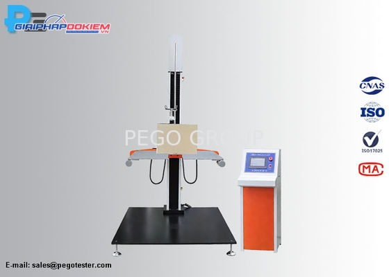 Máy thử nghiệm độ rơi tự do hai cánh tay cho container ASTM D5276 IEC 60068-2-27 CNAS 29999 1 Máy thử nghiệm độ rơi tự do hai cánh tay cho container ASTM D5276 IEC 60068-2-27 CNAS 29999