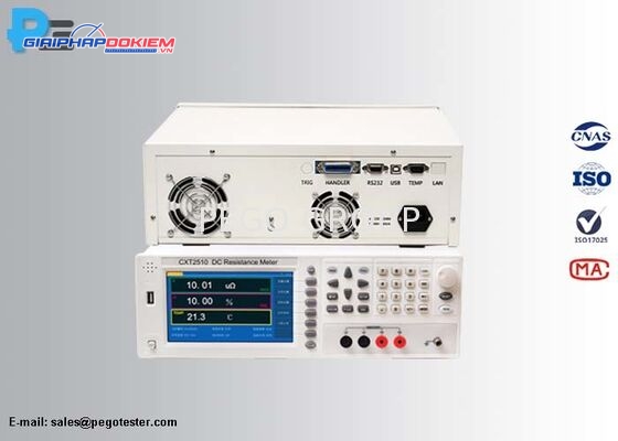 Máy đo điện trở DC dải đo 0.01uΩ-10MΩ dòng thử tối đa 10A màn hình LCD 1 Máy đo điện trở DC dải đo 0.01uΩ-10MΩ dòng thử tối đa 10A màn hình LCD