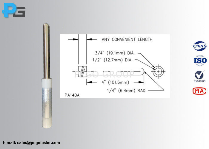 Ngón tay thử nghiệm tiêu chuẩn UL507 tay cầm nylon kiểm tra bộ phận mang điện 3 Ngón tay thử nghiệm tiêu chuẩn UL507 tay cầm nylon kiểm tra bộ phận mang điện - Ảnh 2