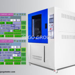 Buồng thử nghiệm phun nước chống thấm IPX3 IPX4 R1 R2 S1 S2 màn hình cảm ứng PLC 8 pl29903114 plc touch screen ip testing equipment r1 r2 s1 s2 ipx3 ipx4 water spray jet test chamber