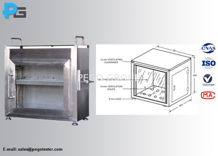 Máy thử nghiệm độ cháy ngang ô tô FMVSS302 SUS304 4 Máy thử nghiệm độ cháy ngang ô tô FMVSS302 SUS304 - Ảnh 3