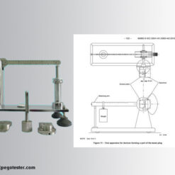 Thiết bị thử nghiệm mô-men xoắn phích cắm ổ cắm IEC60065 kèm phích cắm BS/UL/AS/NZS 8 ps23214450 iec60065 plug in socket tester torque test apparatus device with bs ul as nzs plugs