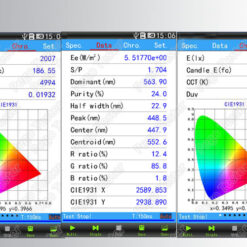 Máy quang phổ ánh sáng LED UV cầm tay đo CRI CCT bước sóng 8 ps23671523 handheld led testing instruments led light uv spectrophotometer for cri cct wavelength
