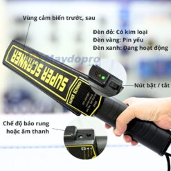 Máy dò an ninh cầm tay Super Scanner GP-3003B1 15 tay do an ninh cam tay super scanner gp 3003b1 chinh hang gia re p1806 1772154649706